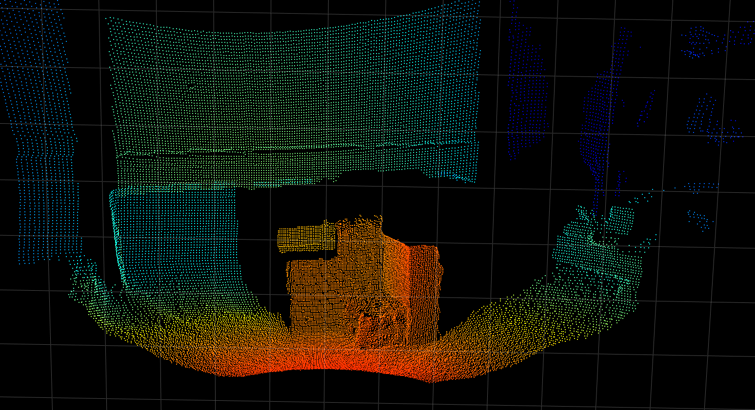 3D point cloud with minimum amplitude=0