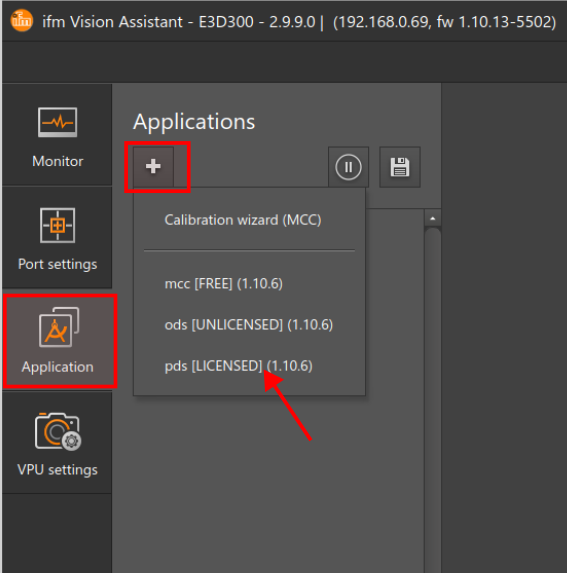 Instantiating a PDS app in the Vision Assistant