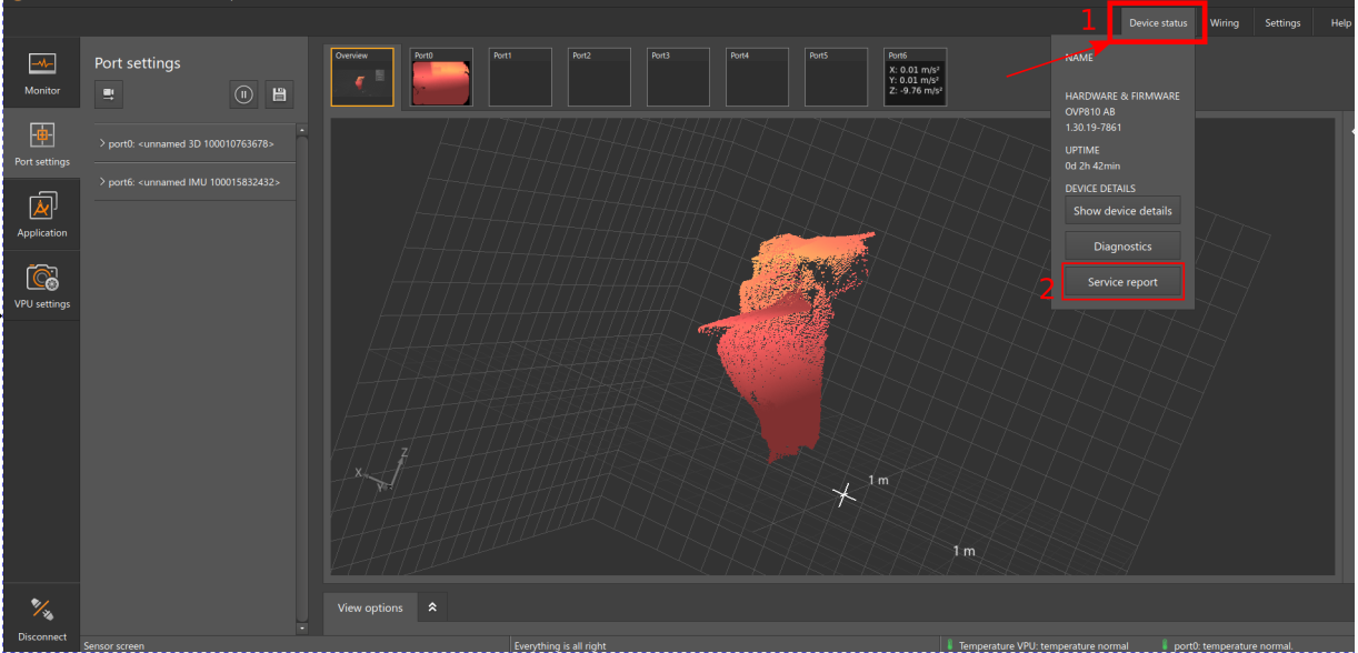 An image of the service report in iVA
