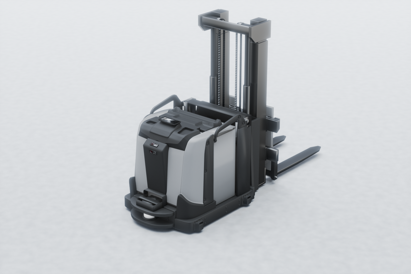 Example of camera mounting on a fork truck, general view