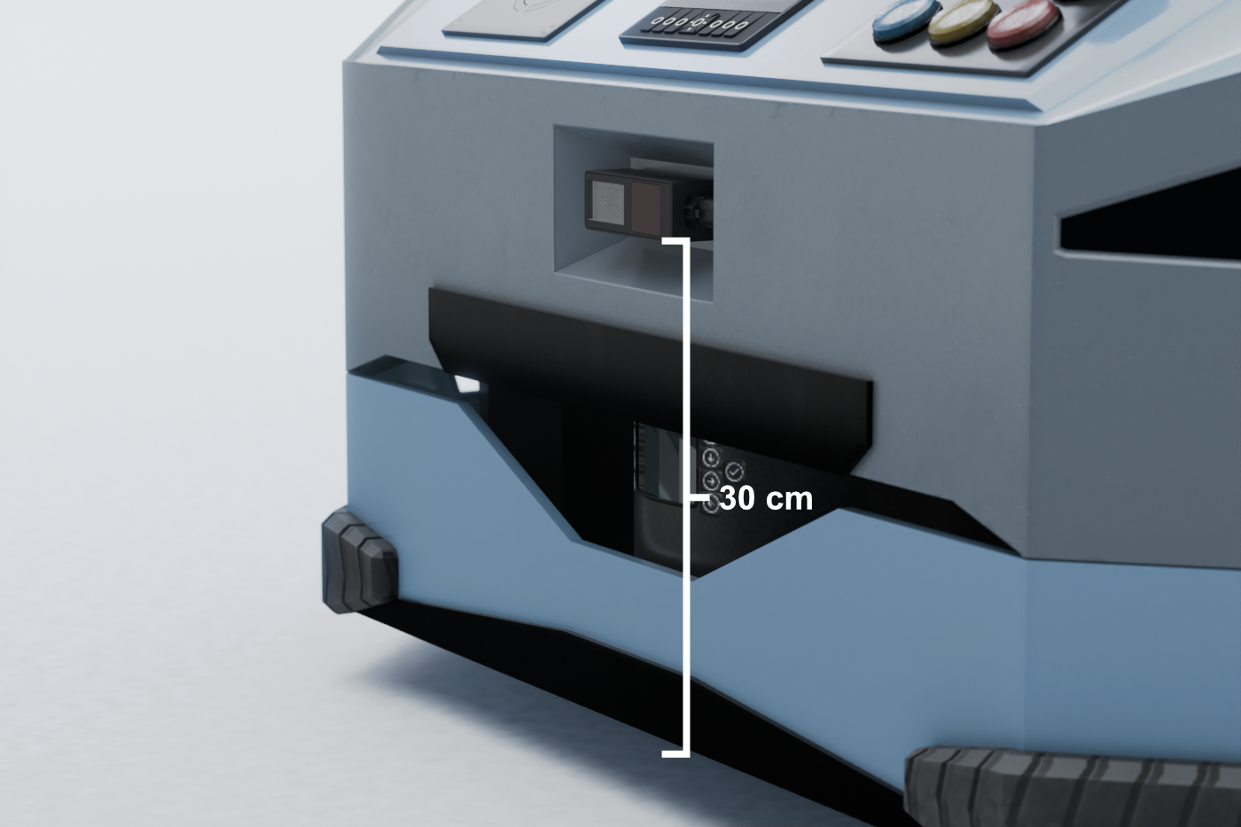 O3R mounting, front AMR camera